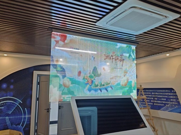 LED glass display - highlighting the technological content of the enterprise showroom